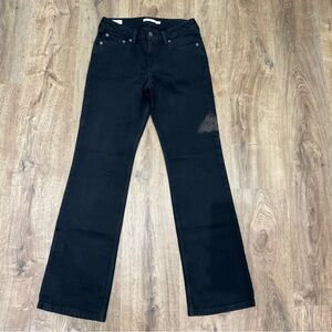 Levis Premium Low Pitch Bootcut Black Jeans Size 26 FLAWED